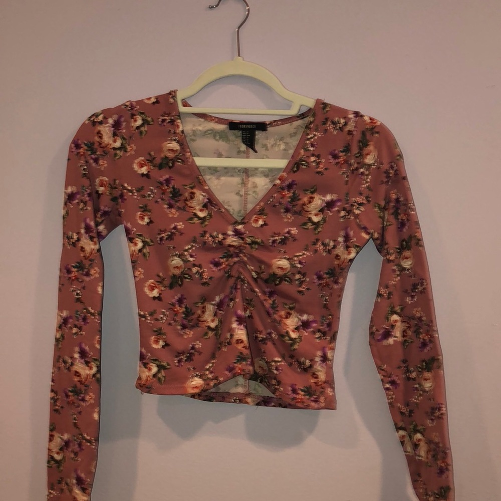 forever 21 - long sleeve cropped top